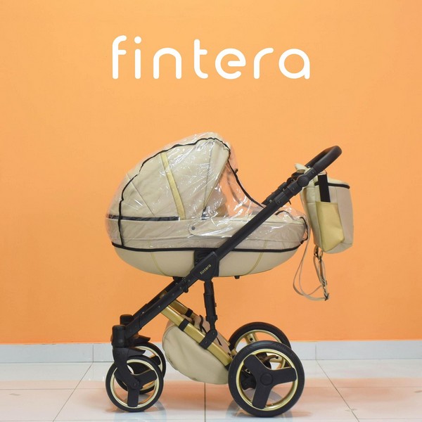 Продукт Fintera Royal - Бебешка количка 2 в 1, Еко кожа + Чанта, Дъждобран, Комарник, Поставка за чаша - 0 - BG Hlapeta
