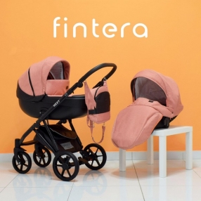 Fintera Next - Бебешка количка 2 в 1 от плат + Чанта, Дъждобран, Комарник, Поставка за чаша, Зимни ръкавици, Постелка за преповиване