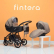 Fintera Next - Бебешка количка 2 в 1 от плат + Чанта, Дъждобран, Комарник, Поставка за чаша, Зимни ръкавици, Постелка за преповиване