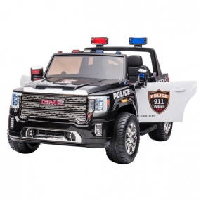 Акумулаторен джип Licensed GMC Police 12V7Ah, с меки гуми и кожена седалка