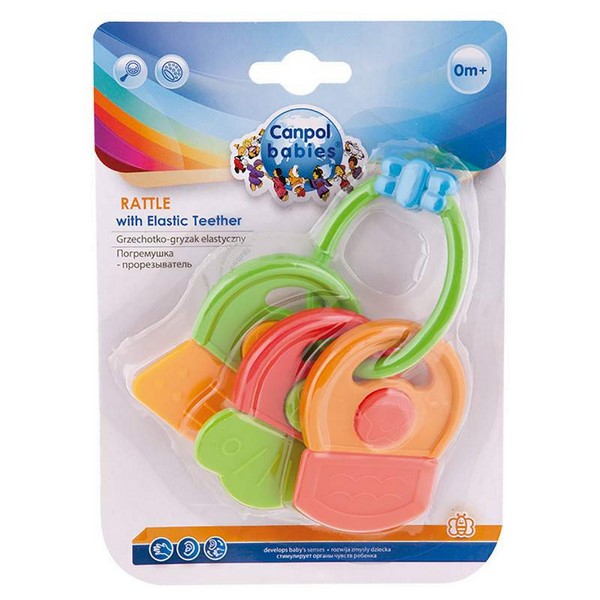 Продукт Canpol Keys - Дрънкалка с мека чесалка 0м+ - 0 - BG Hlapeta