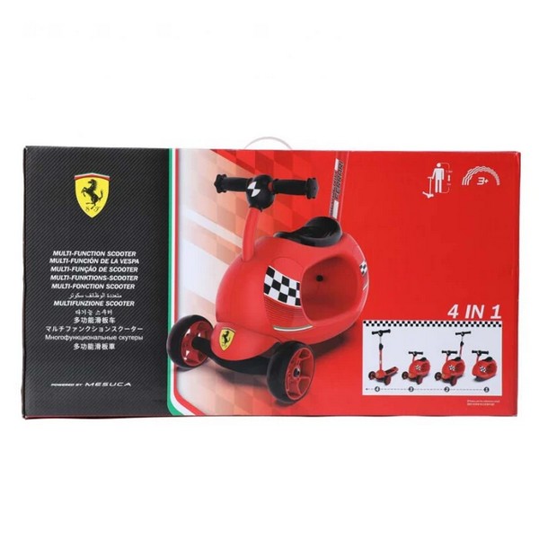 Продукт Mesuca Ferrari - Детска тротинетка с родителски контрол 4 в 1 - 0 - BG Hlapeta