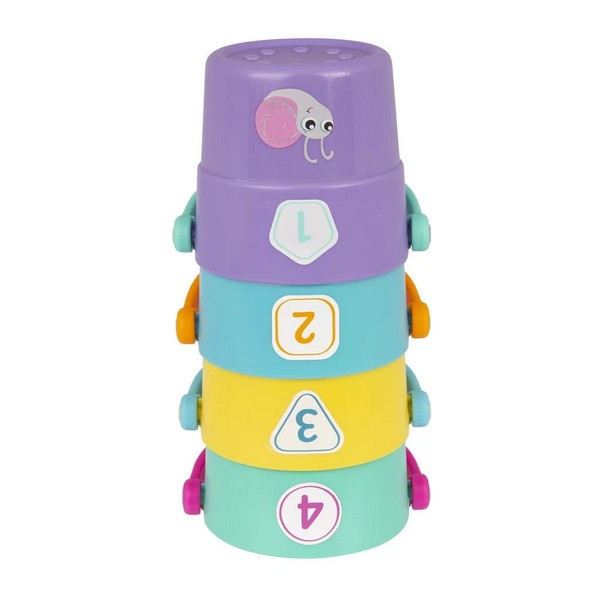 Продукт Playgro Кофички с жетони за броене и сортиране от серията +LEARN за деца 12-36м - Активна играчка - 0 - BG Hlapeta