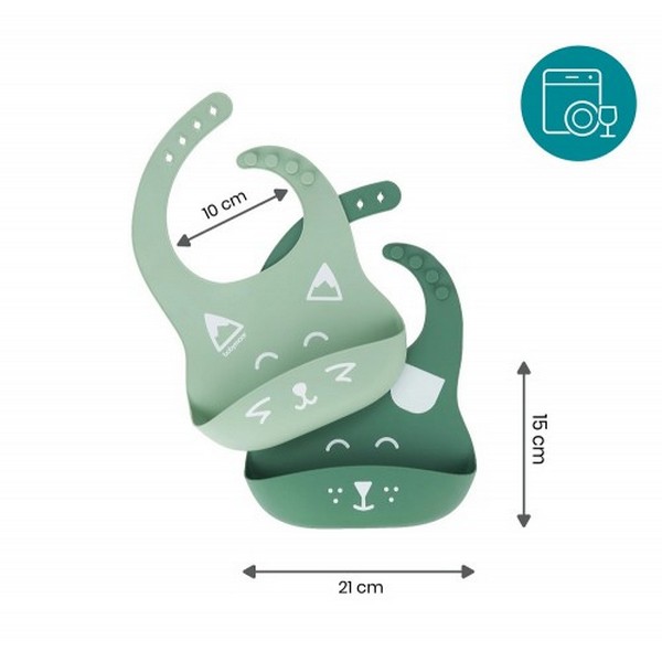 Продукт Babymoov - Силиконови лигавници Bib'Isy 2 броя - 0 - BG Hlapeta