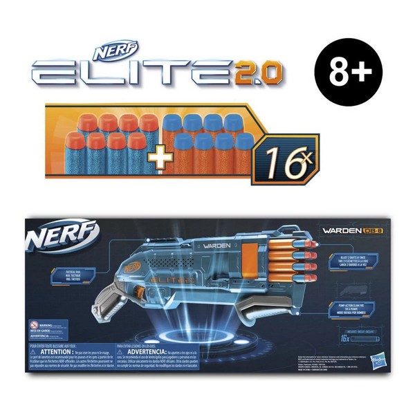 Продукт Nerf Elite 2.0 Warden DB 8 - Детско оръжие - 0 - BG Hlapeta