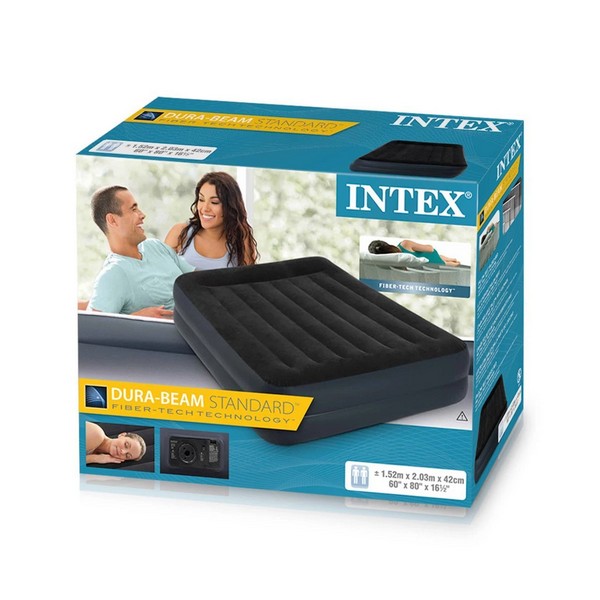 Продукт INTEX Queen Pillow Rest Raised - Надуваем матрак с вградена помпа, 152 x 203 x 42 см. - 0 - BG Hlapeta