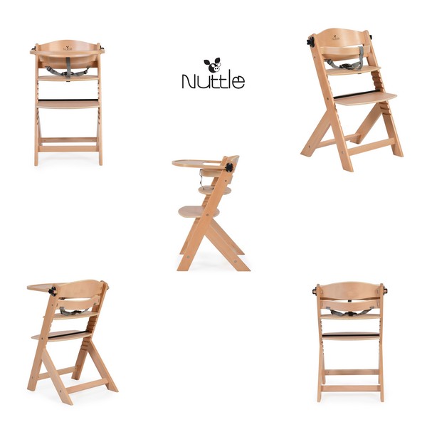 Продукт Cangaroo Nuttle - Дървен стол за хранене 2в1 - 0 - BG Hlapeta