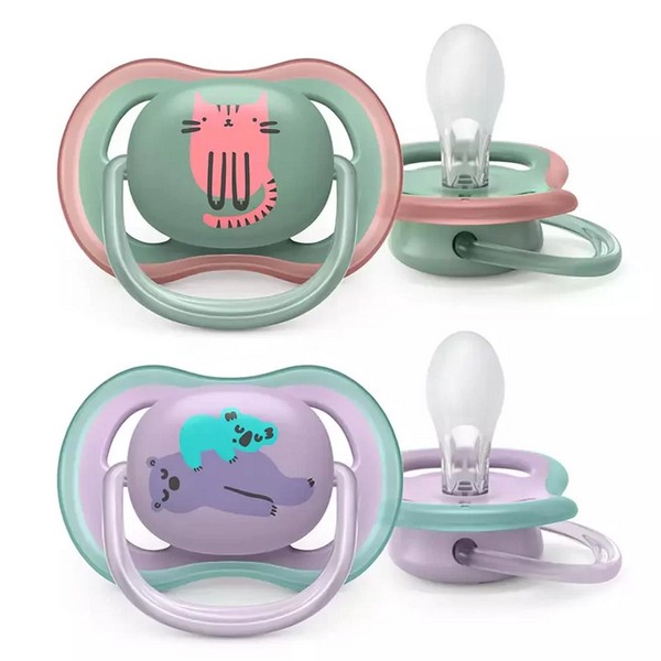 Продукт Philips avent Ultra Air 6-18м - 2 бр. ортодонтични залъгалки  с декорация в кутия за стерилизиране - 0 - BG Hlapeta