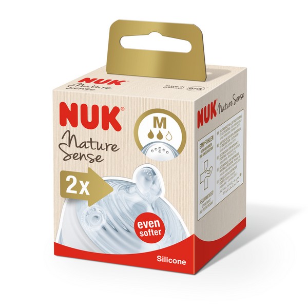Продукт NUK NATURE SENSE-биберон за храна силикон 0+ мес., 2бр. Softer - 0 - BG Hlapeta