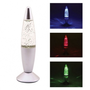 Johntoy LED Glitter Nightlight - Декоративна лава лампа, 20 см