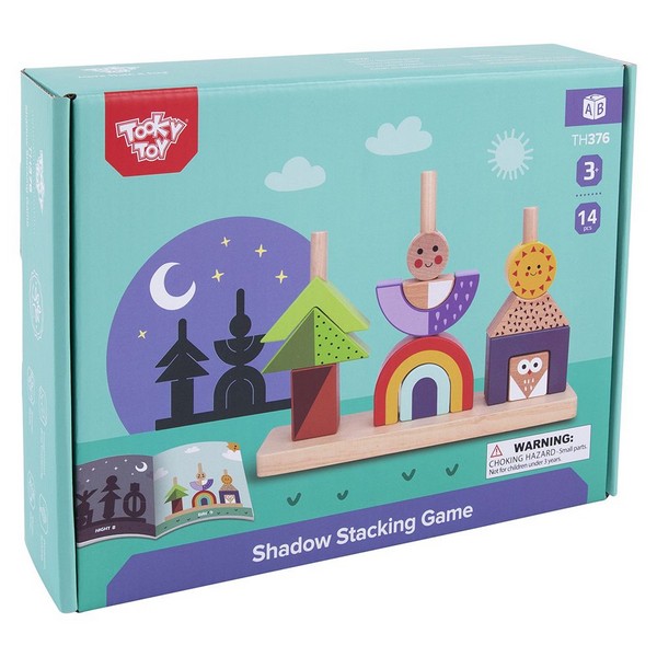 Продукт Tooky Toy - Дървена игра със сенки, за подреждане и нанизване - 0 - BG Hlapeta