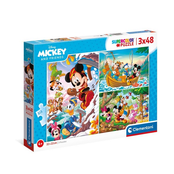 CLEMENTONI - Пъзел Mickey and Friends 3x48ч.