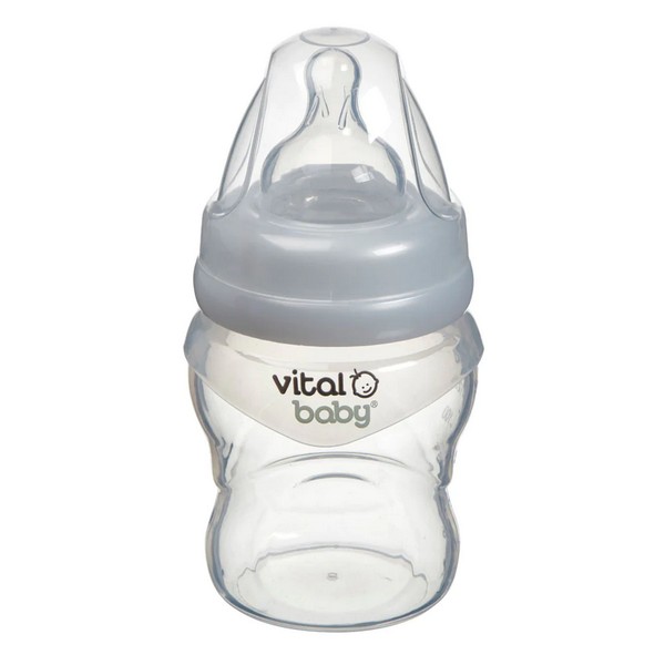 Продукт Vital Baby - Силиконово шише за подпомагане на храненето Anti-Colic 150 мл. 0+ - 0 - BG Hlapeta