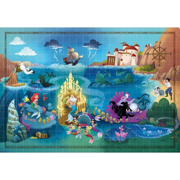 Продукт CLEMENTONI - Пъзел Disney Story Maps The Little Mermaid 1000ч.  - 0 - BG Hlapeta