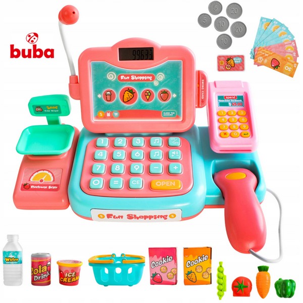 Продукт Buba Fun Shopping - Детски касов апарат с аксесоари - 0 - BG Hlapeta