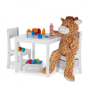 Albus - Детска маса със столчета и кутии за съхранение 2в1