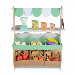 Moni Toys - Дървен Супермаркет с продукти 4425