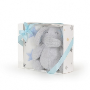 Cangaroo Elephant - Бебешко одеяло 90/75 cm с играчка