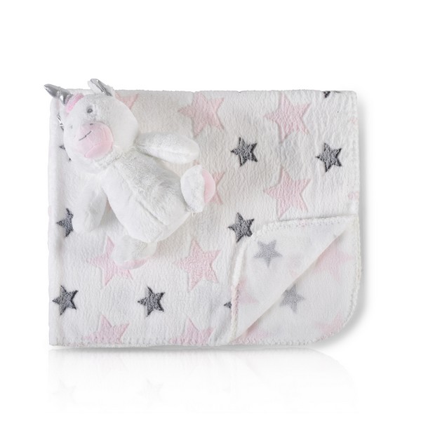 Cangaroo Unicorn - Бебешко одеяло с играчка 90/75 CM