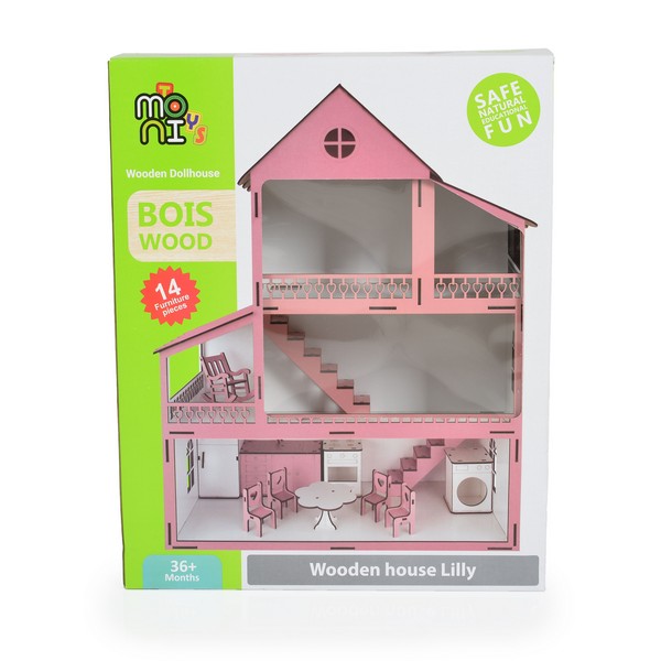 Продукт Moni toys Lilly - Дървена къща за кукли - 0 - BG Hlapeta