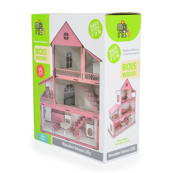 Продукт Moni toys Lilly - Дървена къща за кукли - 0 - BG Hlapeta