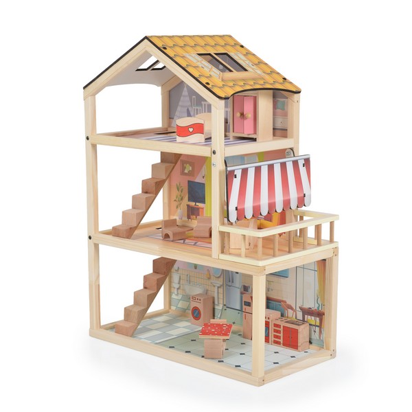 Продукт Moni toys NINA - Дървена къща за кукли - 0 - BG Hlapeta