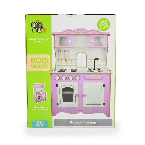 Продукт Moni Toys Rosey - Дървена кухня - 0 - BG Hlapeta