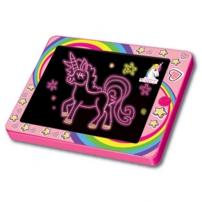AM-AV - Светеща дъска за рисуване Glow Pad Unicorn