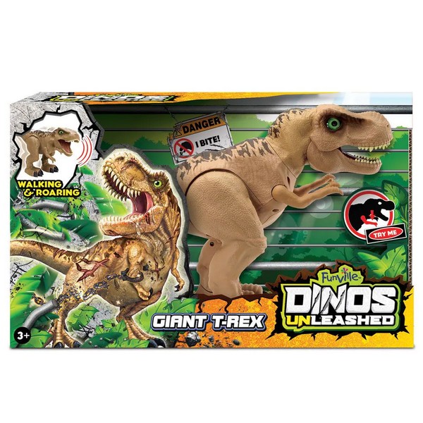 Продукт DINOS UNLEASHED - Ходещ динозавър Giant T-Rex със светещи очи - 0 - BG Hlapeta