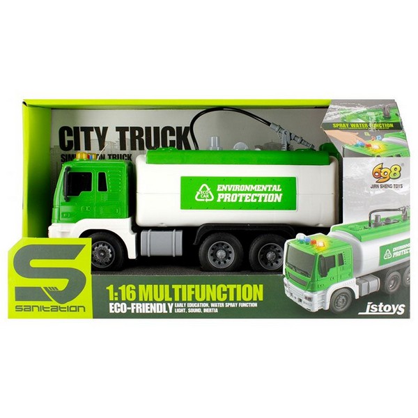 Продукт RTOYS Truck Car - Детски камион цистерна, пръска вода, с музика и светлини, 1:16 - 0 - BG Hlapeta