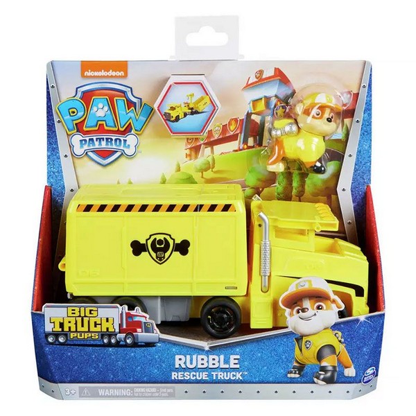 Продукт Spin Master Paw Patrol Rescue Truck фигура с камион, Rubble - Игрален комплект - 0 - BG Hlapeta