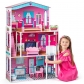 Продукт Woodyland Мирабела - Дървена къща с обзавеждане и асансьор за кукли тип Барби - 7 - BG Hlapeta
