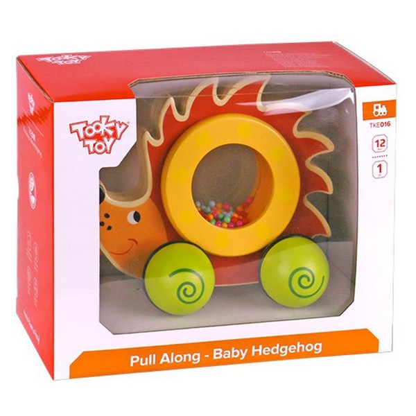 Продукт Tooky Toy Таралежче - Дървена играчка за дърпане - 0 - BG Hlapeta
