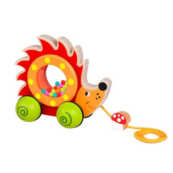 Продукт Tooky Toy Таралежче - Дървена играчка за дърпане - 0 - BG Hlapeta