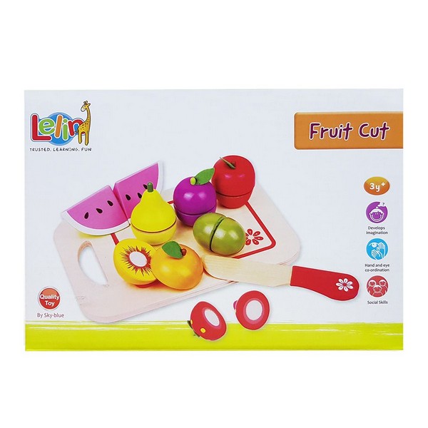 Продукт Lelin Toys - Дървени плодове за рязане, с дъска - 0 - BG Hlapeta