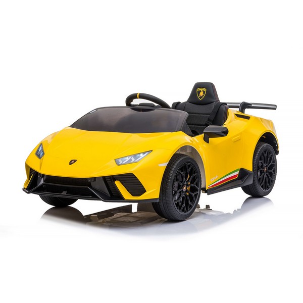 Продукт Акумулаторна кола Lamborghini Huracan 12V с меки гуми и кожена седалка - 0 - BG Hlapeta