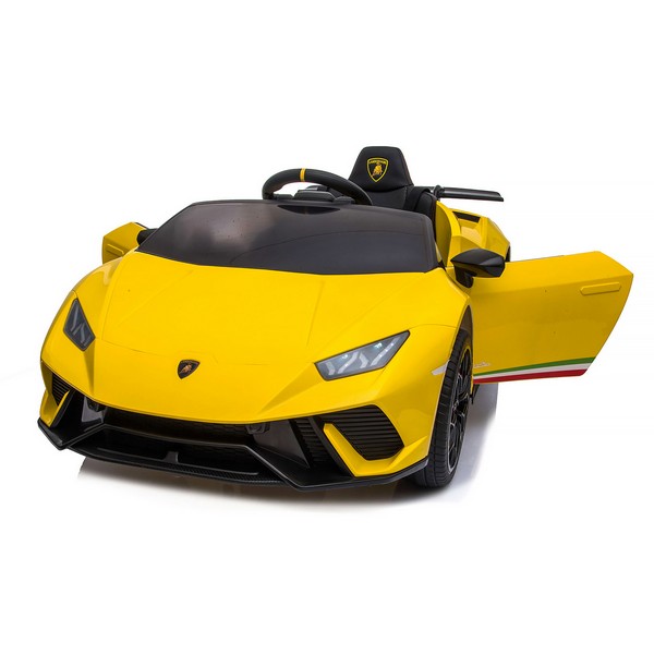 Продукт Акумулаторна кола Lamborghini Huracan 12V с меки гуми и кожена седалка - 0 - BG Hlapeta