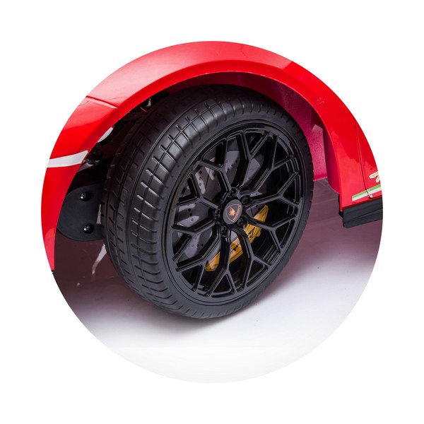 Продукт Акумулаторна кола Lamborghini Huracan 12V с меки гуми и кожена седалка - 0 - BG Hlapeta