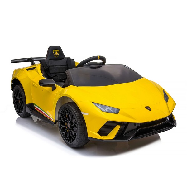 Продукт Акумулаторна кола Lamborghini Huracan 12V с меки гуми и кожена седалка - 0 - BG Hlapeta