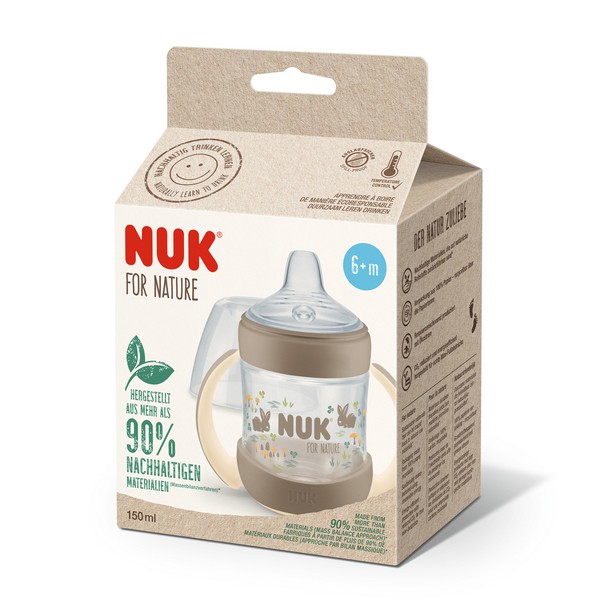 Продукт NUK NATURE Temperature Control - Шише за сок 150мл. със силиконов накрайник 6+мес. - 0 - BG Hlapeta