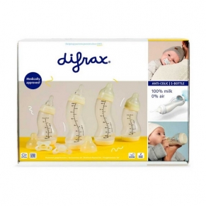 Difrax Newborn Starter Set - комплект S-образни бутилки за новородено+2бр. залъгалки