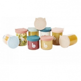 Babymoov ISY Bowls - Комплект Стъклени купички за храна 6 броя по 250 мл и 3 броя по 120 мл
