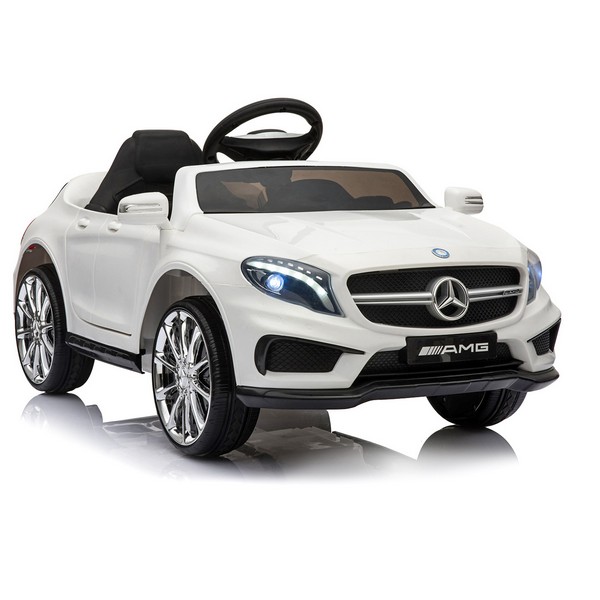 Продукт Акумулаторна кола MercedesBenz GLA45 12V с меки гуми и коженa седалка - 0 - BG Hlapeta