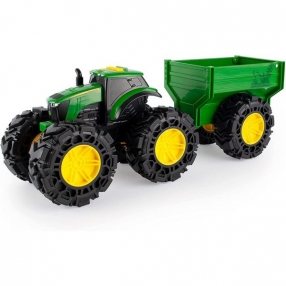 JOHN DEERE Monster Treads Трактор с Чудовищни гуми с Ремарке, 3г+