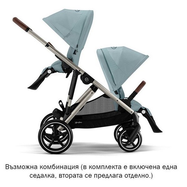 Продукт Cybex Gazelle S 2023 шаси Taupe - Бебешка количка за близнаци - 0 - BG Hlapeta