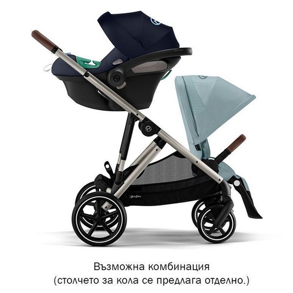 Продукт Cybex Gazelle S 2023 шаси Taupe - Бебешка количка за близнаци - 0 - BG Hlapeta
