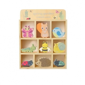 Orange Tree Toys Spring Garden - Комплект дървени градиснки животни