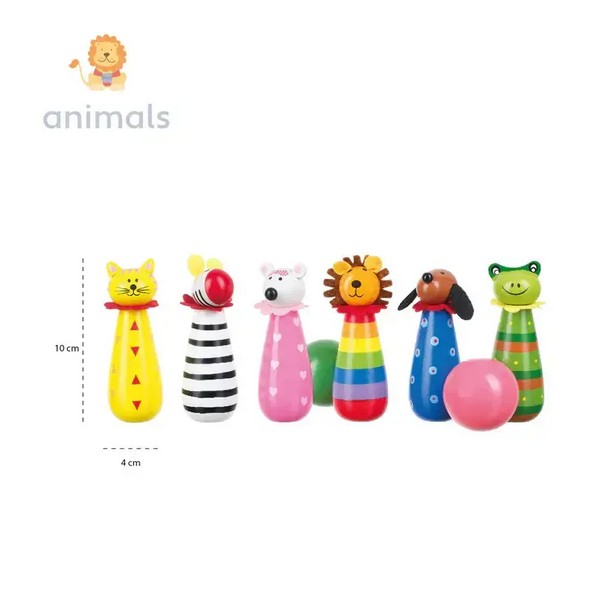 Продукт Orange Tree Toys Животни Animals - Дървен Боулинг - 0 - BG Hlapeta