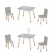 Roba - Детска маса със столчета с мрежа за съхранение 1