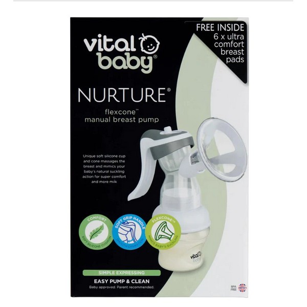 Продукт Vital Baby - Ръчна Помпа За Кърма Flexcone +6 Броя Подплънки - 0 - BG Hlapeta